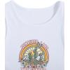 imageWomens Sleeveless Ribbed Knit Tank Top Graphic Print Crew Neck Tee Shirt Casual Slim Fit Crop TopsSunset White