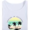 imageWomens Sleeveless Ribbed Knit Tank Top Graphic Print Crew Neck Tee Shirt Casual Slim Fit Crop TopsTree White