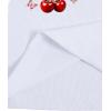imageWomens Sleeveless Ribbed Knit Tank Top Graphic Print Crew Neck Tee Shirt Casual Slim Fit Crop TopsWhite Red Cherry