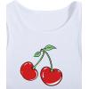 imageWomens Sleeveless Ribbed Knit Tank Top Graphic Print Crew Neck Tee Shirt Casual Slim Fit Crop TopsWhite Red Green