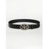 imageWomens Vintage Floral Embossed Leather Belt Cowgirl Western Buckle Waist BeltsBlack