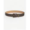 imageWomens Vintage Floral Embossed Leather Belt Cowgirl Western Buckle Waist BeltsPure Brown