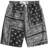 imageBoys Paisley Shorts Boho Drawsring Casual Gym Beach Bandana Shorts Summer Shorts for BoysBlack Printed