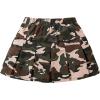 imageGirls Flared Camo Pleated Skirt Elastic High Waist A Line Streetwear Jersey Mini Skirts for GirlsDark Green