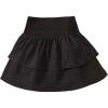 imageGirls Tiered Layer Shirred Boho Smocked Skirts Casual Cute High Waisted Pleated Ruffle Flowy Elastic SkirtsBlack