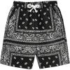 imageMens Paisley Drawstring Summer Gym Workout ShortsBlack