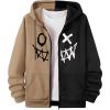imageMens Zip Up Hoodies Graphic Long Sleeve Pullover Hoodies Sweatshirt Western Streetwear HoodiesMulticolor