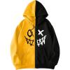 imageMens Zip Up Hoodies Graphic Long Sleeve Pullover Hoodies Sweatshirt Western Streetwear HoodiesYellow and Black