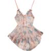 imageWomens Babydoll Lingerie Floral Mesh Frill Ruffle Babydoll Lingerie Dress Chemise NightgownPink and Blue