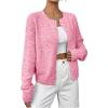 imageWomens Knit Cardigans Long Sleeve Button Dwon Lightweight Cardigan Sweaters Trendy Fall OutfitsHot Pink
