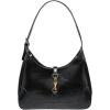 imageWomens PU Leather Clasp Shoulder Bag Adjustable Strap Vintage Hobo Handbags PurseBlack