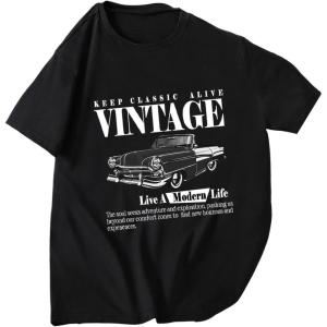 imageBoys Short Sleeve Tropical Graphic Tee Tops Casual Crew Neck T Shirt Loose Summer TopsCar Black