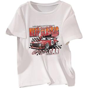 imageBoys Short Sleeve Tropical Graphic Tee Tops Casual Crew Neck T Shirt Loose Summer TopsWhite Letter Car