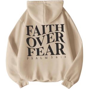 imageWomens Letter Print Hoodies Oversized Sweatshirt Long Sleeve Tops Pullover Pocketed Streetwear Women OutfitsApricot