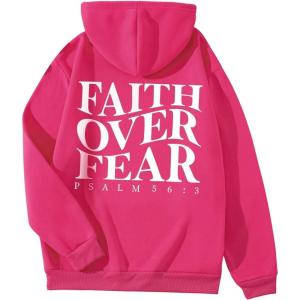 imageWomens Letter Print Hoodies Oversized Sweatshirt Long Sleeve Tops Pullover Pocketed Streetwear Women OutfitsHot Pink