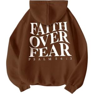 imageWomens Letter Print Hoodies Oversized Sweatshirt Long Sleeve Tops Pullover Pocketed Streetwear Women OutfitsSolid Coffee Brown