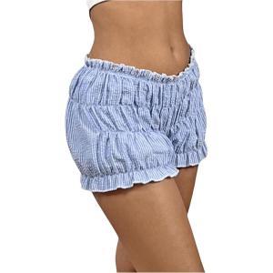 imageWomens Plaid Low Rise Checkered Bloomer Y2k Mini Ruffle Micro Boxer ShortsLight Blue