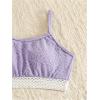 imageGirls 2 Piece High Waisted Swimsuit Floral Boho Bathing Suit Wireless Full Coverage Bikini SetsPurple