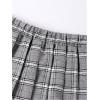 imageGirls 2 Piece Outfits Longs Sleeve Collar Sweatshirt Top and Plaid Pleated Skirts Preppy ClothingGrey