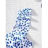 imageGirls 2 Pieces Swimwear Set Graphic Print Ruffle Bikini Tops and BottomsBlue