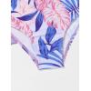 imageGirls 3 Piece Bikini Sets Tropical Spaghetti Strap Bathing Suit with Kimono Cover UpPurple