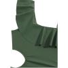 imageGirls Bathing Suit Ruffle Asymmetrical Neck Cut Out Swimsuit and Tropical Tiered Beach Skirts Cover UpArmy Green