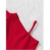 imageGirls Cold Shoulder Ruffle Cap Sleeve Romper Casual Summer Shorts Jumpsuit TopsRed