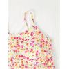 imageGirls Floral Swimsuits Spaghetti Strap One Piece Bathing Suits with Tie Side Coverups Skirt SwimwearMulticolor