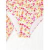 imageGirls Floral Swimsuits Spaghetti Strap One Piece Bathing Suits with Tie Side Coverups Skirt SwimwearMulticolor