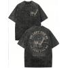 imageMens Graphic Letter Print Vintage Tees Baggy Drop Shoulder Crew Neck Short Sleeve Streetwear T ShirtsBlack Graphic