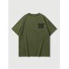 imageMens Graphic Letter Print Vintage Tees Baggy Drop Shoulder Crew Neck Short Sleeve Streetwear T ShirtsGreen