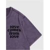 imageMens Graphic Letter Print Vintage Tees Baggy Drop Shoulder Crew Neck Short Sleeve Streetwear T ShirtsLetter Purple