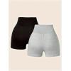 imageWomens 2 Pack Crossover V Waist Skinny Mini Shorts Casual Workout Sports Track ShortsMulticolor