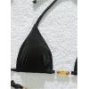 imageWomens 2 Piece Beaded String Bikini Sets Triangle Halter Neck Bathing Suit Padded SwimsuitBlack