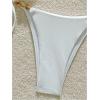 imageWomens 2 Piece Beaded String Bikini Sets Triangle Halter Neck Bathing Suit Padded SwimsuitWhite
