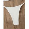 imageWomens 2 Piece Bikini Set Halter Triangle Ring Swimsuit High Cut Beach Bathing SuitWhite