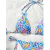 imageWomens 2 Piece Bikini Set Tie Side Halter Triangle Bathing Suit Summer BeachwearLight Blue