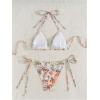 imageWomens 2 Piece Bikini Set Tie Side Halter Triangle Bathing Suit Summer BeachwearMulticolor