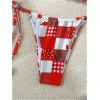 imageWomens 2 Piece Bikini Set Tie Side Halter Triangle Bathing Suit Summer BeachwearRed