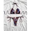 imageWomens 2 Piece Boho Bikini Sets Tropical Graphic String Bathing Suit SwimsuitMulticolor