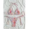 imageWomens 2 Piece Boho Bikini Sets Tropical Graphic String Bathing Suit SwimsuitMulticoloured