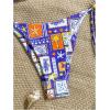 imageWomens 2 Piece Boho Bikini Sets Tropical Graphic String Bathing Suit SwimsuitRoyal Blue