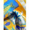 imageWomens 2 Piece Boho Bikini Sets Tropical Graphic String Bathing Suit SwimsuitYellow