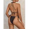 imageWomens 2 Piece Cherry Graphic Swimsuit Tie Front Triangle Micro Bikini Set Tie Side Thongs SwimsuitMulticolor
