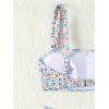 imageWomens 2 Piece Floral Bathing Suit Square Neck High Waisted Bikini Padded Cute Swimsuit SetBlue