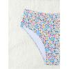 imageWomens 2 Piece Floral Bathing Suit Square Neck High Waisted Bikini Padded Cute Swimsuit SetBlue