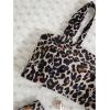 imageWomens 2 Piece Floral Bathing Suit Square Neck High Waisted Bikini Padded Cute Swimsuit SetBrown