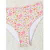 imageWomens 2 Piece Floral Bathing Suit Square Neck High Waisted Bikini Padded Cute Swimsuit SetPink