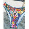 imageWomens 2 Piece Floral Boho High Cut Bikini Sets Wireless Swimsuit Bathing SuitMulticolor