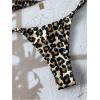 imageWomens 2 Piece High Cut Swimsuit Halter Triangle Ruched Bikini Sets Vacation Bathing SuitBeige